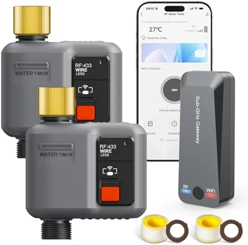 WiFi Sprinkler Timer 1 Zone with RF Gateway — Irrigation System, johgee