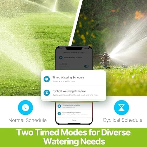 WiFi Sprinkler Timer 2 Zone with Brass Inlet & Outlet — Irrigation System, MOES
