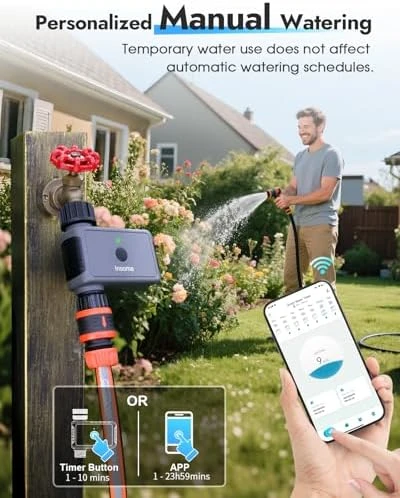 WiFi Sprinkler Timer, Water Timer for Garden — Irrigation System, Insoma