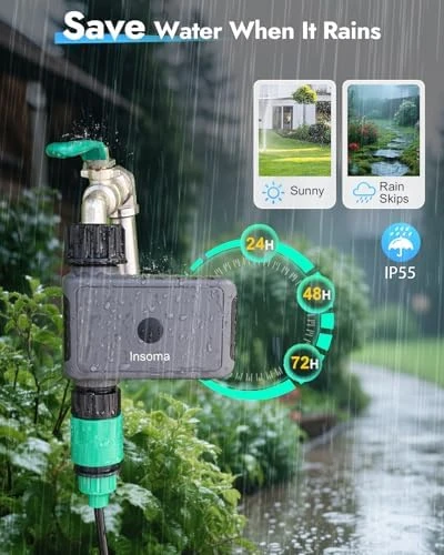 WiFi Sprinkler Timer, Water Timer for Garden — Irrigation System, Insoma