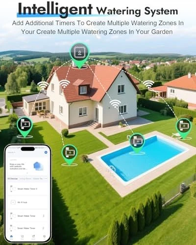 WiFi Sprinkler Timer, Water Timer for Garden — Irrigation System, Insoma