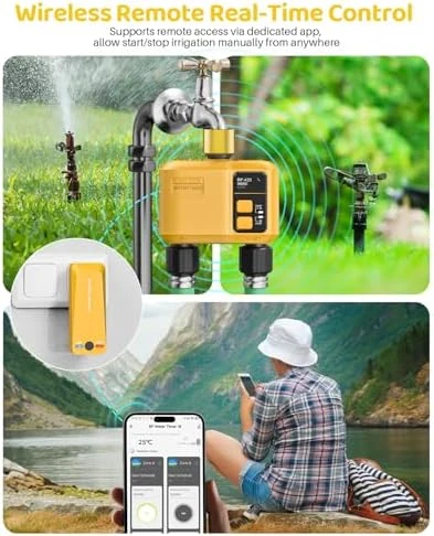 WiFi Water Timer 2 Zone for Garden Hose — Irrigation System, Shrivee