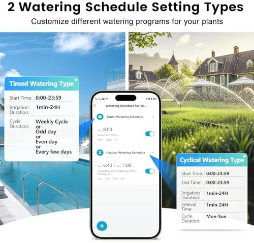 WiFi Water Timer for Garden Hose with Brass Inlet — Irrigation System, Denvest