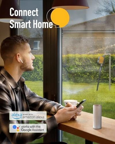 WiFi Water Timer, Smart Hose Timer with App & Voice Control — Irrigation System, RainPoint