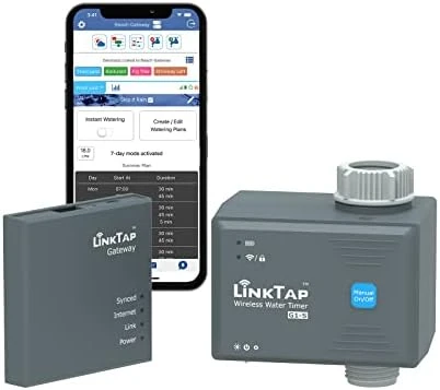Wireless Water Timer & Gateway - Smart Sprinkler Timer — Irrigation System, LinkTap