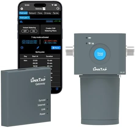 Battery-Powered Smart Sprinkler Controller with Gateway — Irrigation System, LinkTap