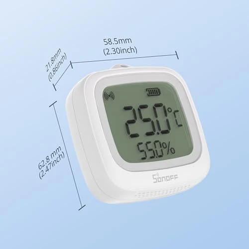 IP65 Zigbee LCD Smart Temperature Humidity Sensor — Mold Detector, Sonoff