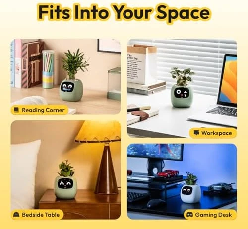 Ivy Interactive AI Desk Companion — Robot Pet, PLANTSIO