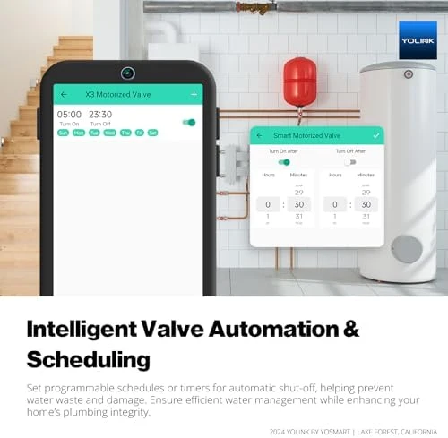 Smart 1" Motorized Stainless Steel Ball Valve — Water Shut Off Valve, YoLink