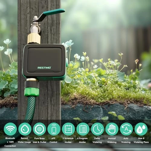 Smart Sprinkler Timer with Flow Meter — Irrigation System, Restmo