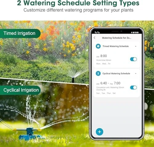 Smart Water Hose Timer Sprinkler Timer with 2 Outlet — Irrigation System, Insoma