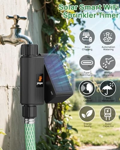 Solar Smart WiFi Sprinkler Timer — Irrigation System, johgee