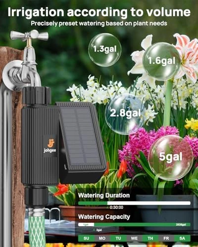 Solar Smart WiFi Sprinkler Timer — Irrigation System, johgee