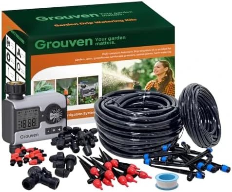 WiFi Sprinkler Timer with Brass Inlet — Irrigation System, Grouven