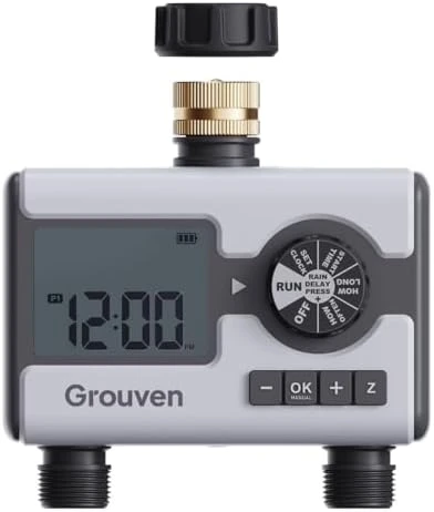 WiFi Sprinkler Timer with Brass Inlet — Irrigation System, Grouven