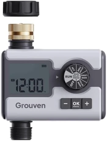 WiFi Sprinkler Timer with Brass Inlet — Irrigation System, Grouven