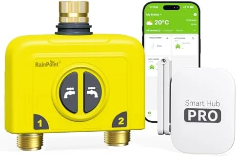 WiFi Water Timer for Garden Hose, 2 Zone — Irrigation System, RainPoint