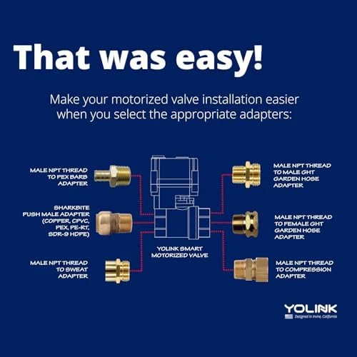Wireless Smart Valve Control Kit — Water Shut Off Valve, YoLink