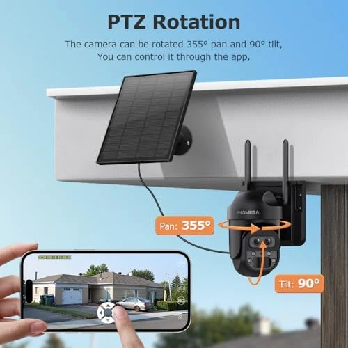 12X Zoom Solar Security Camera 3K/6MP Dual Lens WiFi Outdoor Wireless Camera — Security Camera, INQMEGA