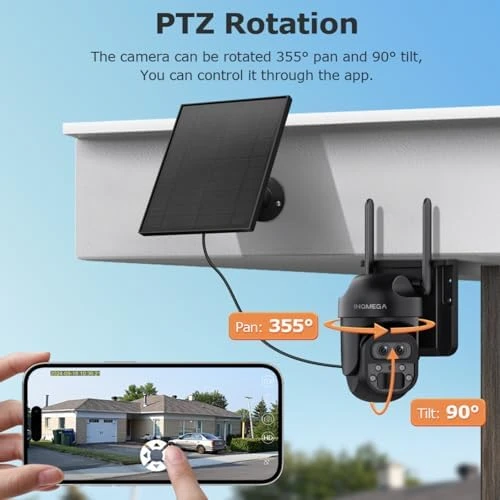 12X Zoom Solar Security Camera 3K/6MP Dual Lens WiFi Outdoor Wireless Camera — Security Camera, INQMEGA