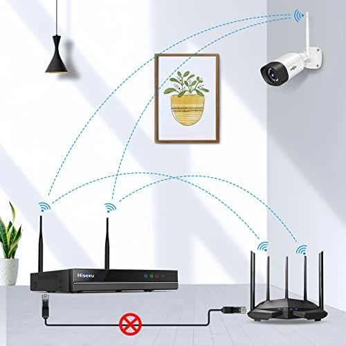 2.5K 5MP WiFi Security Camera System Outdoor, Expandable 16CH 8MP NVR — Security Camera, Hiseeu