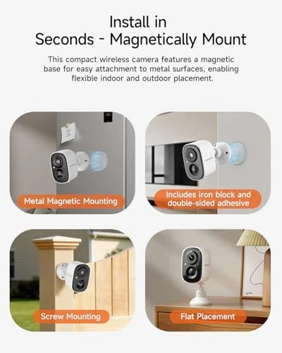 2 Pack 2.5K Security Camera Wireless Outdoor — Security Camera, CINMOORE