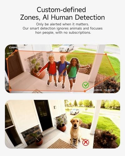 2 Pack 2.5K Security Camera Wireless Outdoor — Security Camera, CINMOORE