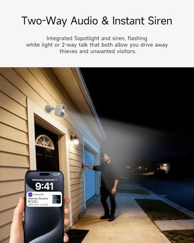 2 Pack 2.5K Security Camera Wireless Outdoor — Security Camera, CINMOORE