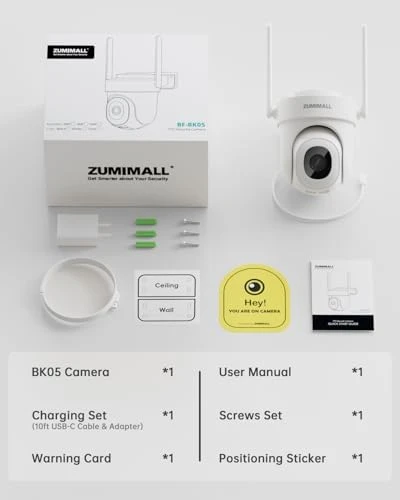 2K 3MP Wired Security Camera — Security Camera, ZUMIMALL
