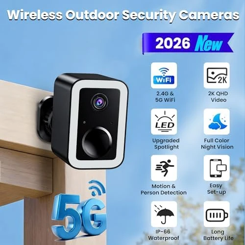 2K Security Camera Wireless Outdoor — Security Camera, aidowocam