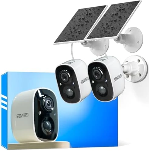 2K Solar Security Camera Wireless Outdoor System — Security Camera, SOVMIKU