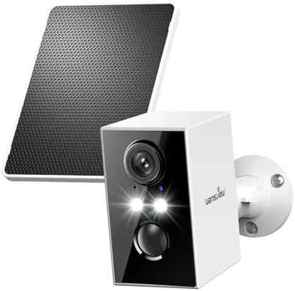 Cameras for Home Security-2K WiFi 6 Outdoor Camera with Solar/Battery Powered and Color Night Vision — Security Camera, Wansview