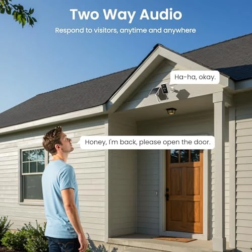 Cameras for Home Security-2K WiFi 6 Outdoor Camera with Solar/Battery Powered and Color Night Vision — Security Camera, Wansview