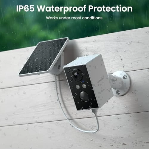 Cameras for Home Security-2K WiFi 6 Outdoor Camera with Solar/Battery Powered and Color Night Vision — Security Camera, Wansview