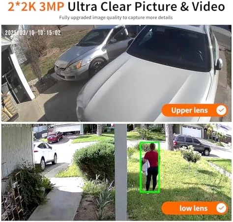 Dual Lens Security Camera Wireless Outdoor — Security Camera, LETSCEE