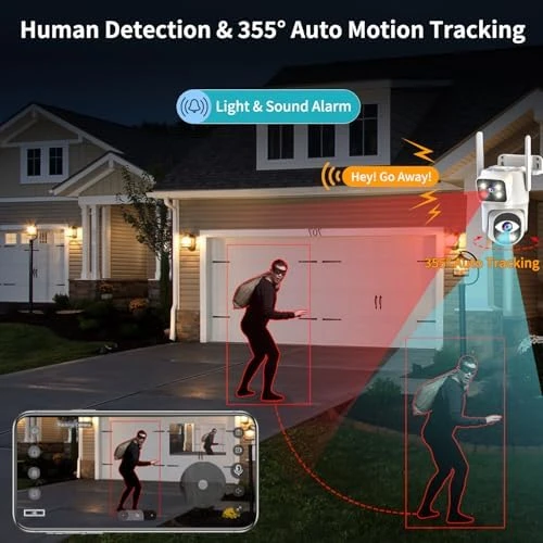 Dual Lens Security Camera — Security Camera, ESCANU