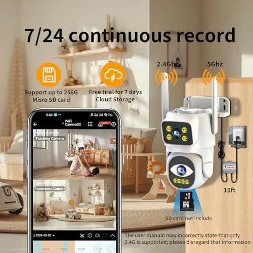 Dual Lens Security Camera — Security Camera, ESCANU