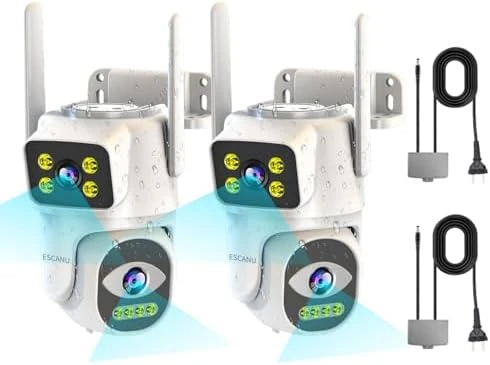 Dual Lens Security Camera — Security Camera, ESCANU