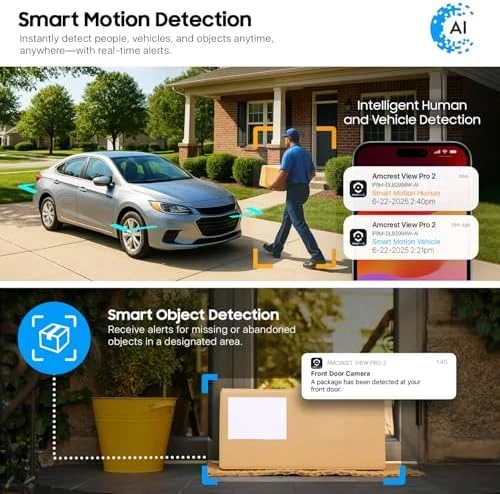 Dual-Lens Security WiFi Camera — Security Camera, Amcrest