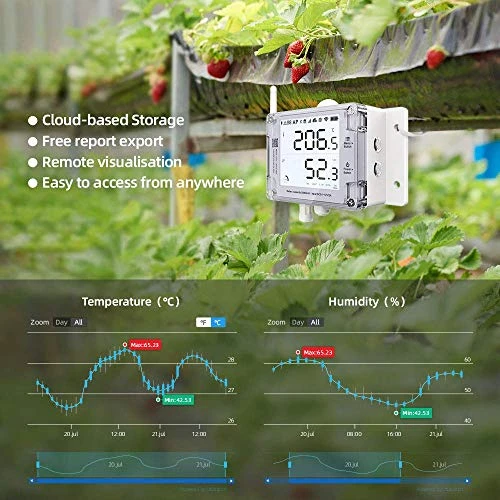 GS1-AETH1RS + Soil Temperature Moisture Probe Ethernet Thermometer Hygrometer, WiFi Temperature Humidity Sensor, Digital... — Soil Moisture Sensor, UbiBot
