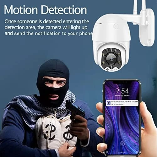 Outdoor PTZ WiFi IP Security Camera 1080P with Color Night Vision — Security Camera, Alptop
