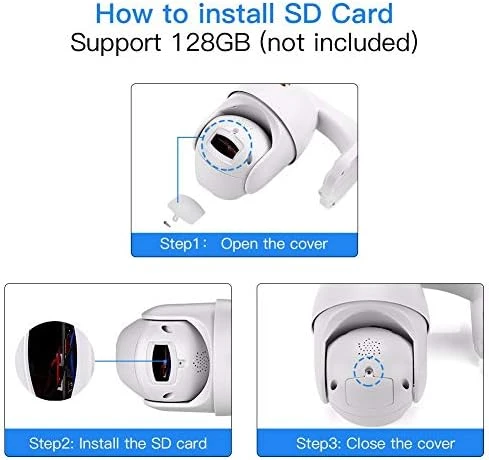 Outdoor PTZ WiFi IP Security Camera 1080P with Color Night Vision — Security Camera, Alptop