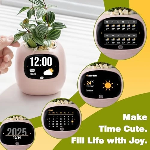 Smart Plant Pot with Visual Display — Soil Moisture Sensor, PLANTSIO