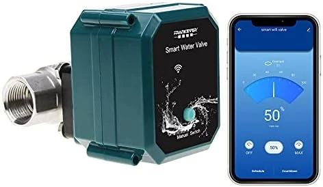 Smart Water Valve WiFi Remote Control Faucet Timer — Water Shut Off Valve, FRANKEVER