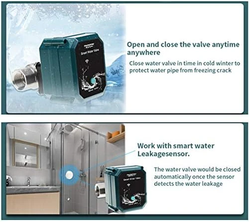 Smart Water Valve WiFi Remote Control Faucet Timer — Water Shut Off Valve, FRANKEVER