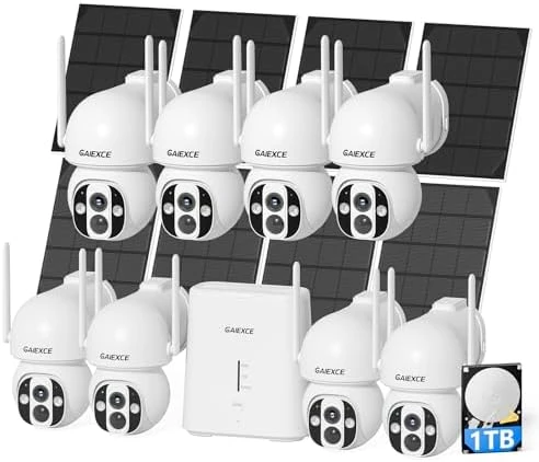 Solar Cameras 4-Pack Kit — Security Camera, GAIEXCE
