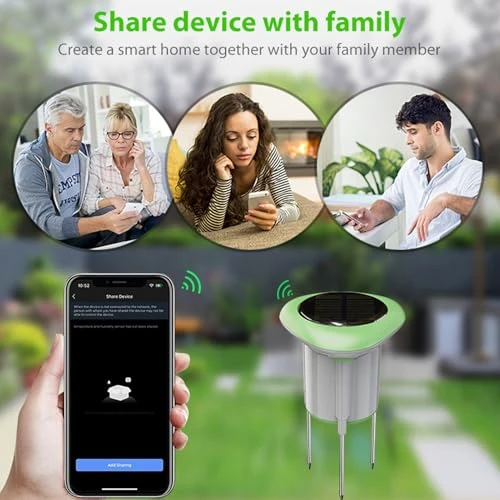 Solar Powered Soil Sensor WiFi Smart Plant Monitor — Soil Moisture Sensor, Garosa