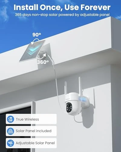 Solar Security Camera Wireless Outdoor — Security Camera, VIZIUUY