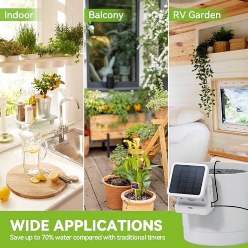 WiFi Solar Drip Irrigation System — Indoor Garden, RainPoint