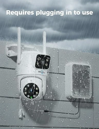 Wireless Security Cameras Outdoor, 5G & 2.4G WiFi Pro, Dual Lens, 360° Pan & Tilt, Auto Tracking, Color Night Vision,... — Security Camera, Hiseeu